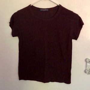 brandy melville maroon tshirt